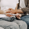 Couple finding out results of a pregnancy test